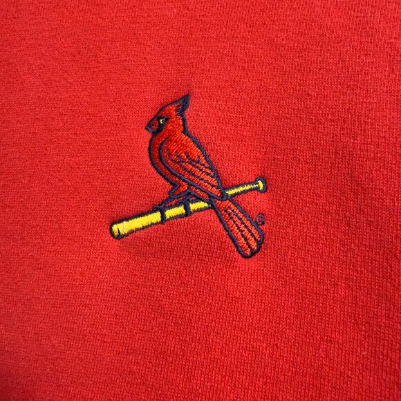 CARDINALS Baseball Vintage Embroidered Redbird Crew Neck Sweatshirt M Medium - Picture 2 of 6